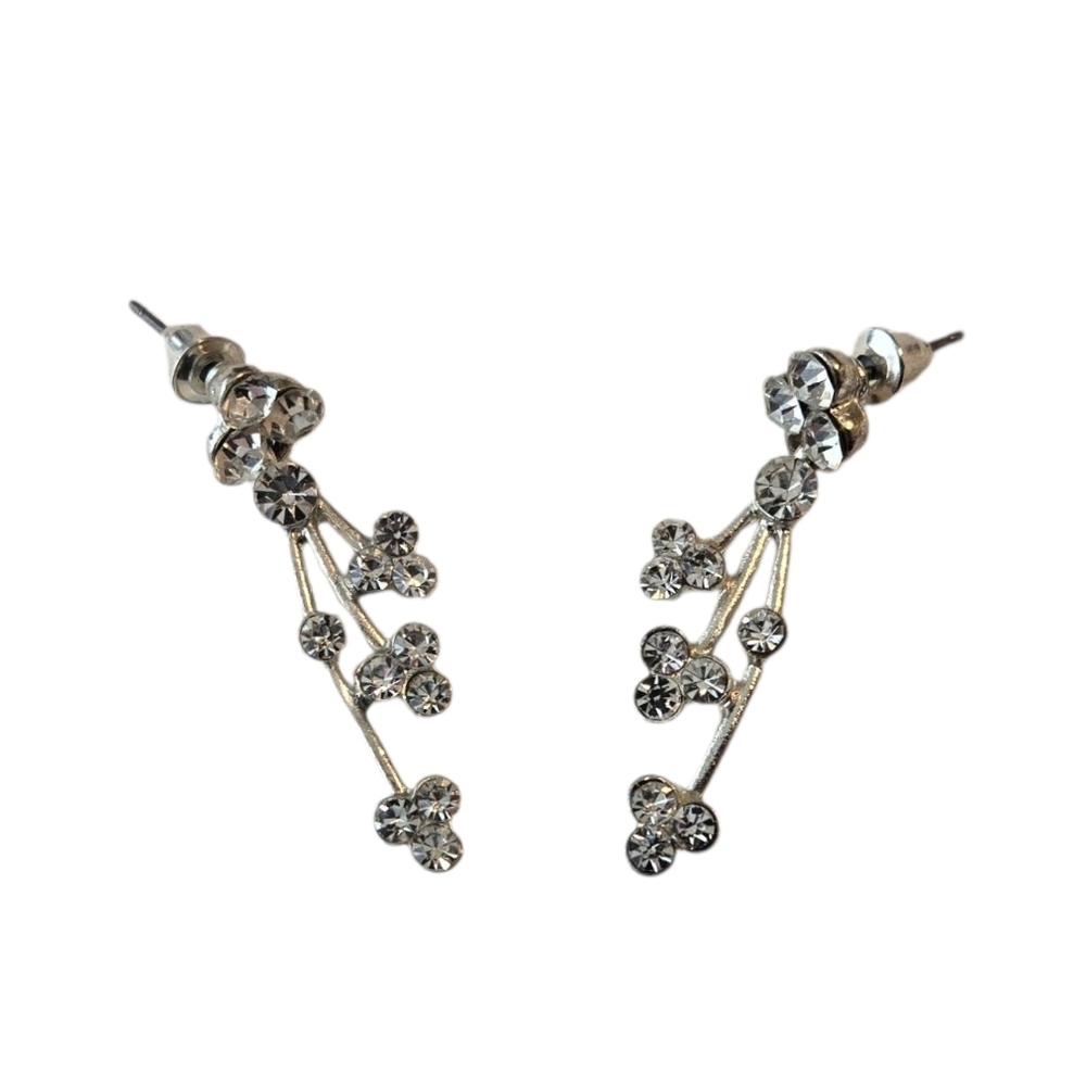 5 for $10 Silver Crystal Drop Earrings